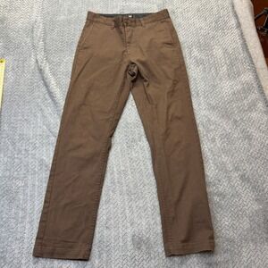 Obey Straggler Flood Pants Mens 28 Brown Work Slim Fit Chino Trousers